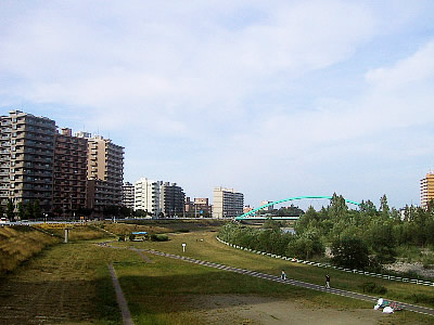 一条大橋から見た豊平川 札幌ランドスケープ