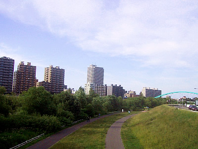 一条大橋から見た豊平川 札幌ランドスケープ